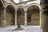 Courtyard of Palazzo Vecchio, Florence. Tuscany, Italy