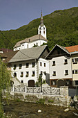 Town View Mining Town. Morning. Kropa. Gorenjska. Slovenia.