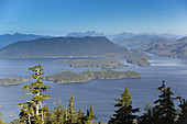 Mountains along Sitka Sound from Harbor Mountain. Sitka. Southeast Alaska. USA.