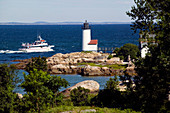 Annisquam Lighthouse. Morning. Gloucester. Cape Ann. Massachusetts. USA.