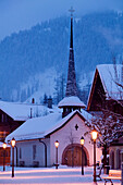 Town Church / Winter. Gstaad. Bern. Switzerland.