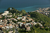 West End of Town from Monte Tauro, Taormina. Sicily, Italy