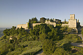 Castello di Lombardia Fortress in the morning, Enna. Sicily, Italy