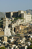 Hill Town View in the Morning, Caccamo. Sicily, Italy