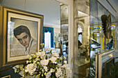 Portrait of Elvis, Former Residence of Elvis Presley, Graceland, Memphis. Tennessee, USA