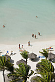 High Rise Resort Area. Palm Beach from Wyndham Hotel. Aruba. Dutch Caribbean.