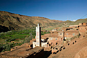 Iminni Village. Mosque. Tizi n-tischka Pass Road. South of the High Atlas. Morocco