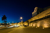Morocco. Atlantic Coast. El Jadida: Cite Portugaise. Portuguese Fortress. Evening and Avenue Mohammed V