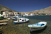 Harbor view from Pedi town. Symi. Dodecanese, Greece