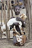 Girl. Karo ethnic group, lower Omo river basin, Gamo Gofa region, south west Ethiopia.