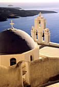 Kimis Theotokov Greek Orthodox church at Thíra. Santorini, Cyclades Islands. Greece