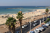 Strandansicht, Gordon beach, Tel Aviv, Israel
