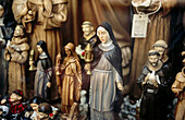 Religious statuettes for sale, Assisi. Umbria, Italy