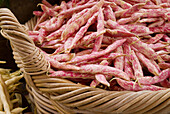 California. San Francisco. Ferry Building Farmer s Market. Beans in a basket