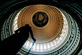 Statue of George Washington under the dome of teh Capitol. Washington D.C. USA