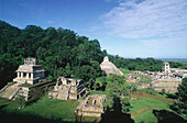 King Palace and temples. Maya city. Palenque. Chiapas. Mexico.