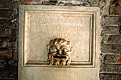 Denunciation box. Vicenza Basilica, by architect Palladio. Veneto. Italy.