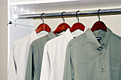 shirts on hangars