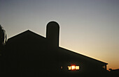 Barn with silo, USA