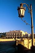 Parador (state-run hotel) and new bridge on tajo gorge. Ronda. Málaga province, Spain