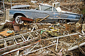 Damage caused by Hurricane Katrina. Waveland, Mississippi. USA.