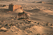 Ruins of Ain Umm Labakha fortress at Kharga oasis. Egypt
