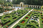 Gardens in villa, Elcito (village belonging to San Severino municipality). Marche, Italy