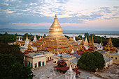 Shwezigon pagoda. Bagan. Myanmar V.A.