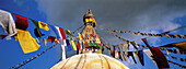 Stupa (Nepalese Buddhist shrine). Bodnath. Kathmandu Valley. Nepal