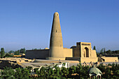 Turfan. Emin Minar and Sugong mosque. Sinkiang Province (Xinjiang). China