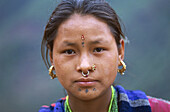Young girl from Tamang ethnic group. Nuwakot province. Nepal.