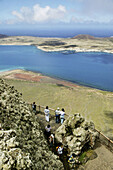 La Graciosa island as seen from Lanzarote, Canary islands. Spain