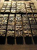 Calligraphy and traditional printing. China.