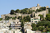 General view of Capdepera, with the Castle at the back. Majorca. Balearic Islands. Spain