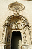 Main entrance of Sant Francesc gothic church. Palma de Mallorca. Majorca. Balearic Islands. Spain