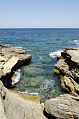 Arta. Coastline of Colònia de Sant Pere. Mallorca. Balearic Islands. Spain.
