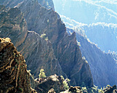 Spain, Canary Islands, La Palma, Caldera de Taburiente National Park, rocky landscape