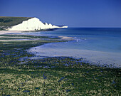 Scenic seven sisters cliffs coastline, East sussex, England, UK
