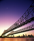 Crescent city bridges, Mississippi river, New orleans, Louisianna, USA.