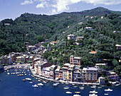 Portofino, Ligurian riviera coastline, Italy.