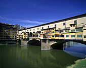 Ponte vecchio bridge, Arno river, Florence, Tuscany, Italy.