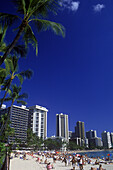 Waikiki & Diamond Head, Honolulu, Oahu, Hawaii, USA.