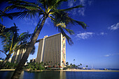 Hilton hotel hawaiian village, Waikiki, Honolulu, Oahu, Hawaii, Usa