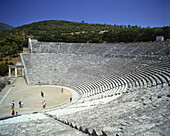 Ampitheater, Epidauris ruins, Greece.