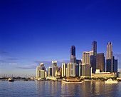 Marina district skyline, Singapore.