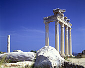 Columns, Temple of apollo ruins, Side, Turkey.