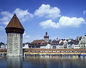 Chapel bridge & water tower, Luzern, Switzerland.