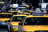 Taxi cabs, Manhattan, New York, USA.