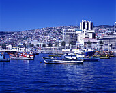 Fishing boats, Arturo prat quay, Port, Valparaiso, Chile.