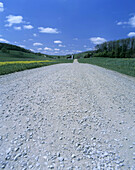 Gravel dirt road, Indiana county, Pennsylvania, USA.